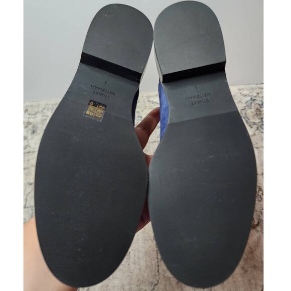 Stuart Weitzman Greer City Boot Suede Knee High Boot in Nice Blue 5050 Stretch - Picture 11 of 13